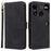 For Nothing Phone (3) 5G Case Wallet RFID Blocking PU Leather Phone Cover Stand with Strap - Black - 1