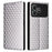 For ZTE Blade A36 / nubia A36 Case Wallet Rhombus Imprinted Leather Phone Cover - Silver - 1