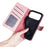 For iPhone 18 Pro / 17 Pro Wallet Case Leather Phone Cover Splicing Color - Pink - 5