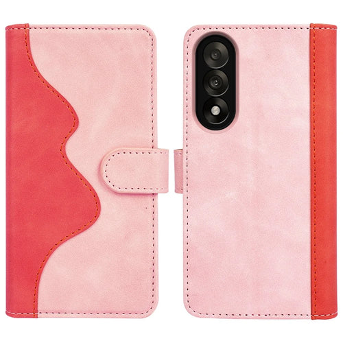 For OnePlus Nord 5 5G / Ace 5 Ultra 5G Wallet Case Leather Phone Cover Splicing Color - Pink - 1