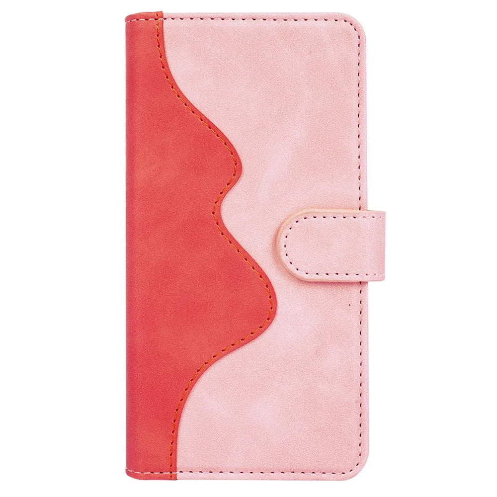 For OnePlus Nord 5 5G / Ace 5 Ultra 5G Wallet Case Leather Phone Cover Splicing Color - Pink - 6