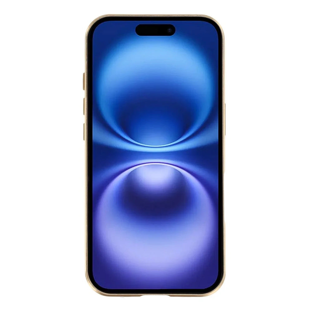 For iPhone 17 Full Body Case Magnetic Tempered Glass Double-Sided Phone Case - Gold - 3