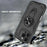 For iPhone 16 Pro Case with Kickstand Shockproof TPU + PC Phone Back Cover - Black - 4