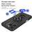 For iPhone 16 Pro Case with Kickstand Shockproof TPU + PC Phone Back Cover - Black - 6
