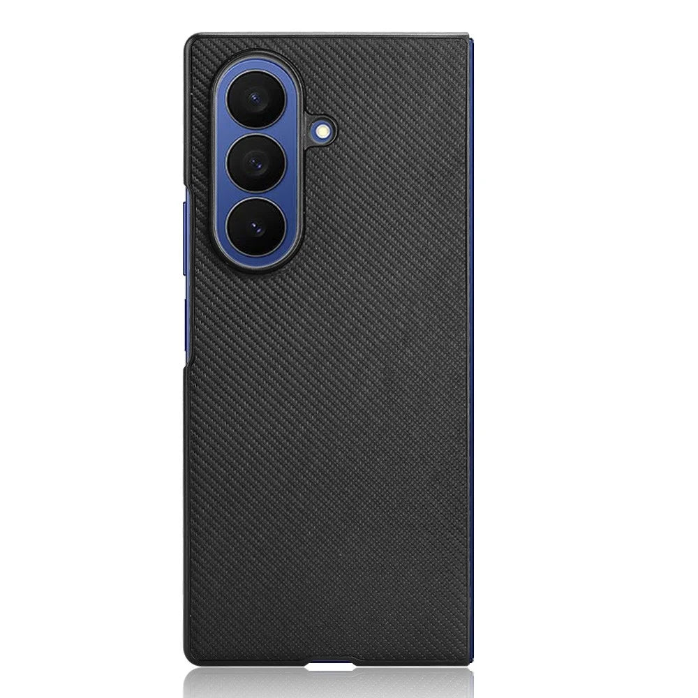 For Samsung Galaxy Z Fold7 5G Case Carbon Fiber Texture Shockproof PU + PC Phone Cover - Black - 4