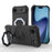 For iPhone Air Case Compatible with MagSafe PC + TPU Kickstand Phone Cover with Lanyard - Black - 1