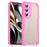 For Samsung Galaxy S25 FE Case PC + TPU Semi-Transparent Frosted Finish Protective Phone Cover - Pink - 1