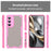 For Samsung Galaxy S25 FE Case PC + TPU Semi-Transparent Frosted Finish Protective Phone Cover - Pink - 3