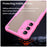 For Samsung Galaxy S25 FE Case PC + TPU Semi-Transparent Frosted Finish Protective Phone Cover - Pink - 5
