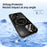 ABEEL For iPhone 13 Pro Magnetic Case Aluminium Alloy + PC + TPU Hollow Heat Dissipation Phone Cover - Black - 5