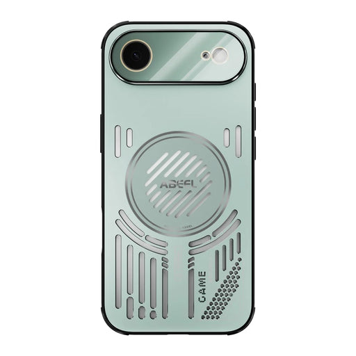 ABEEL For iPhone Air Magnetic Case Aluminium Alloy + PC + TPU Hollow Heat Dissipation Phone Cover - Light Green - 2