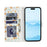 For iPhone 18 Pro / 17 Pro Wallet Case Rhombic Floral Design Leather Flip Phone Cover with Strap - A3 - 2
