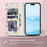For iPhone 18 Pro / 17 Pro Wallet Case Rhombic Floral Design Leather Flip Phone Cover with Strap - A3 - 6