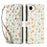For iPhone 17e / 16e Wallet Case Rhombic Floral Design Leather Flip Phone Cover with Strap - A3 - 1