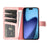 For iPhone 18 Pro Max / 17 Pro Max Wallet Case Leather Phone Cover Splicing Color - Pink - 2