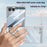 GKK For Samsung Galaxy Z Flip7 5G Case Oval Kickstand Hard PC Phone Back Cover with Small Film - Silver - 3