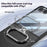 GKK For Samsung Galaxy Z Flip7 5G Case Oval Kickstand Hard PC Phone Back Cover with Small Film - Silver - 5