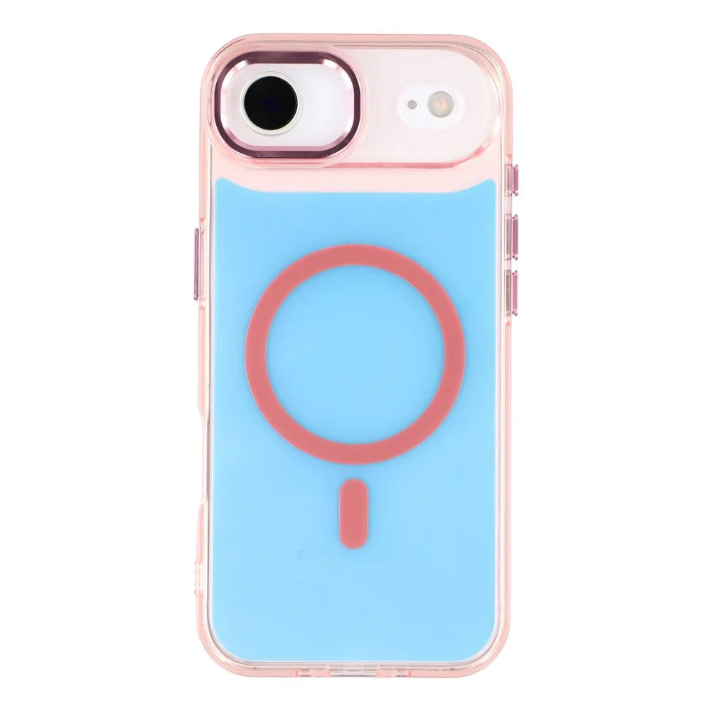 For iPhone Air Case Compatible with MagSafe Color Changing TPU Phone Back Cover - Pink - 2