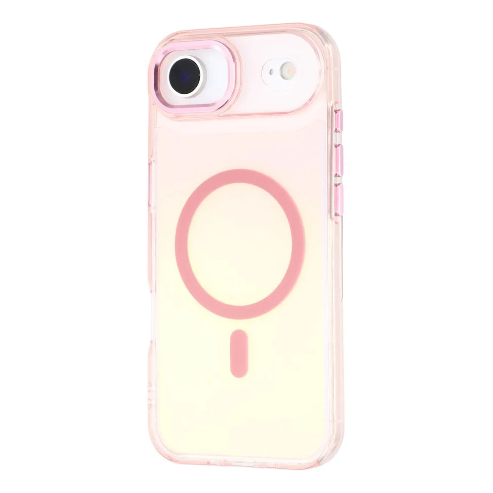 For iPhone Air Case Compatible with MagSafe Color Changing TPU Phone Back Cover - Pink - 4