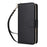 For iPhone 17 Case 9 Card Slots Zipper Pocket PU Leather Cover with Wrist Strap - Black - 5