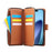 For iPhone 18 Pro / 17 Pro Case 9 Card Slots Zipper Pocket PU Leather Cover with Wrist Strap - Brown - 2