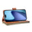 For iPhone 18 Pro / 17 Pro Case 9 Card Slots Zipper Pocket PU Leather Cover with Wrist Strap - Brown - 3