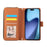 For iPhone 18 Pro / 17 Pro Case 9 Card Slots Zipper Pocket PU Leather Cover with Wrist Strap - Brown - 4