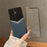 For Samsung Galaxy Z Fold7 5G Case Genuine Cow Leather + PC Contrast Design Phone Cover with Screen Protector - Dark Blue - 2