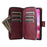 For iPhone 17 Case Zipper Pocket 9 Card Slots PU Leather Phone Cover with Hand Strap - Wine Red - 3