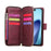 For iPhone Air Case Zipper Pocket 9 Card Slots PU Leather Phone Cover with Hand Strap - Wine Red - 2