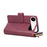 For iPhone Air Case Zipper Pocket 9 Card Slots PU Leather Phone Cover with Hand Strap - Wine Red - 4
