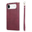 For iPhone Air Case Zipper Pocket 9 Card Slots PU Leather Phone Cover with Hand Strap - Wine Red - 7