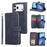 For iPhone 18 Pro / 17 Pro Case Zipper Pocket 9 Card Slots PU Leather Phone Cover with Hand Strap - Blue - 1