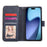 For iPhone 18 Pro / 17 Pro Case Zipper Pocket 9 Card Slots PU Leather Phone Cover with Hand Strap - Blue - 3