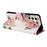 For Samsung Galaxy S25 FE Case RFID Blocking Flower Leather Phone Cover with Wrist Strap - Flower - 4