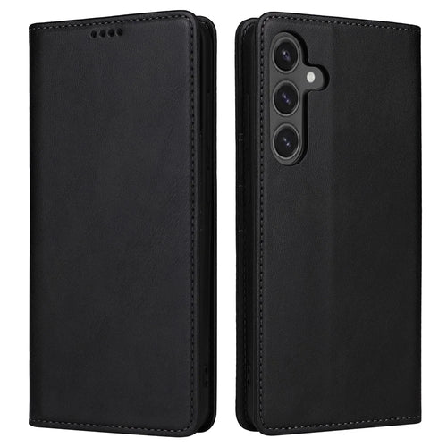 For Samsung Galaxy S25 FE Case RFID Blocking PU Leather Phone Wallet Cover - Black - 1