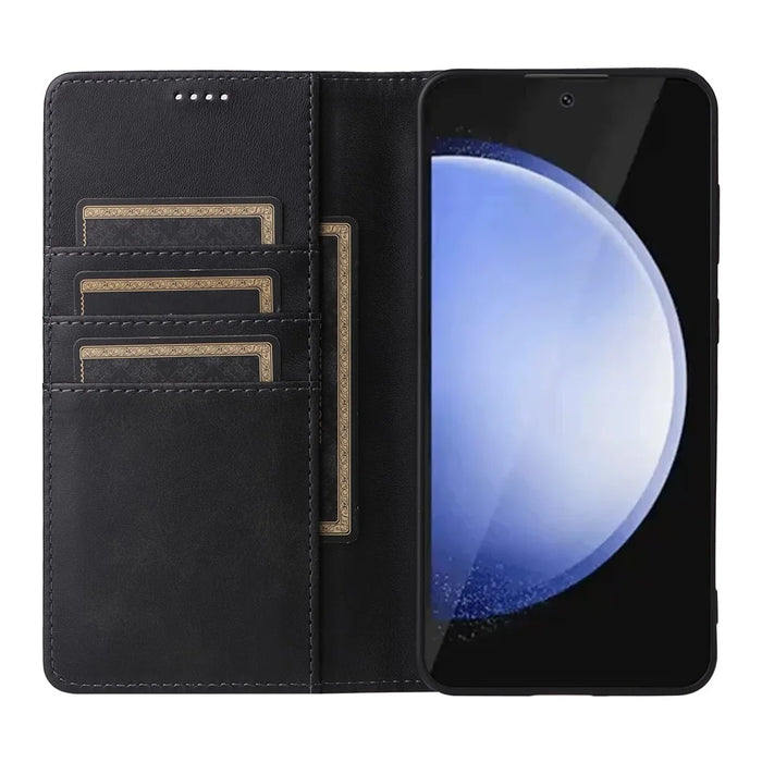 For Samsung Galaxy S25 FE Case RFID Blocking PU Leather Phone Wallet Cover - Black - 2