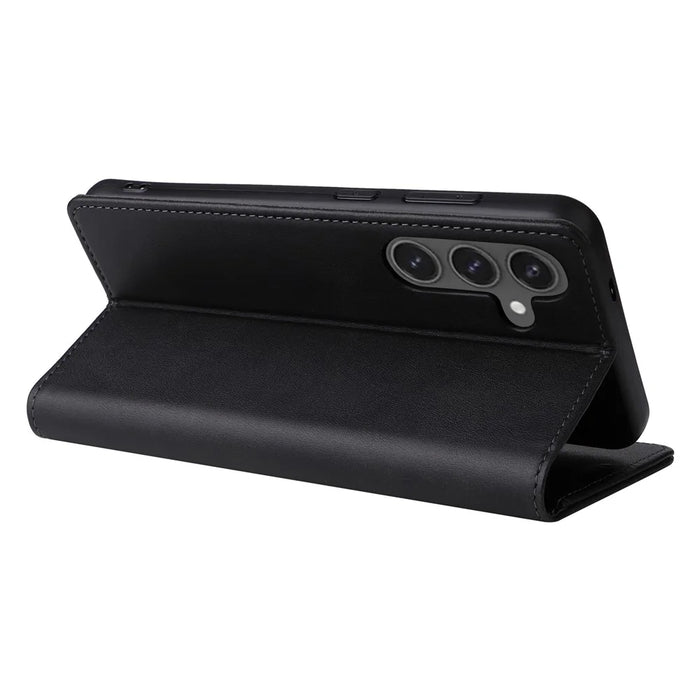 For Samsung Galaxy S25 FE Case RFID Blocking PU Leather Phone Wallet Cover - Black - 5