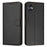 For Samsung Galaxy A08 5G / A07 4G Case Stand Wallet Leather Phone Cover with Strap - Black - 1