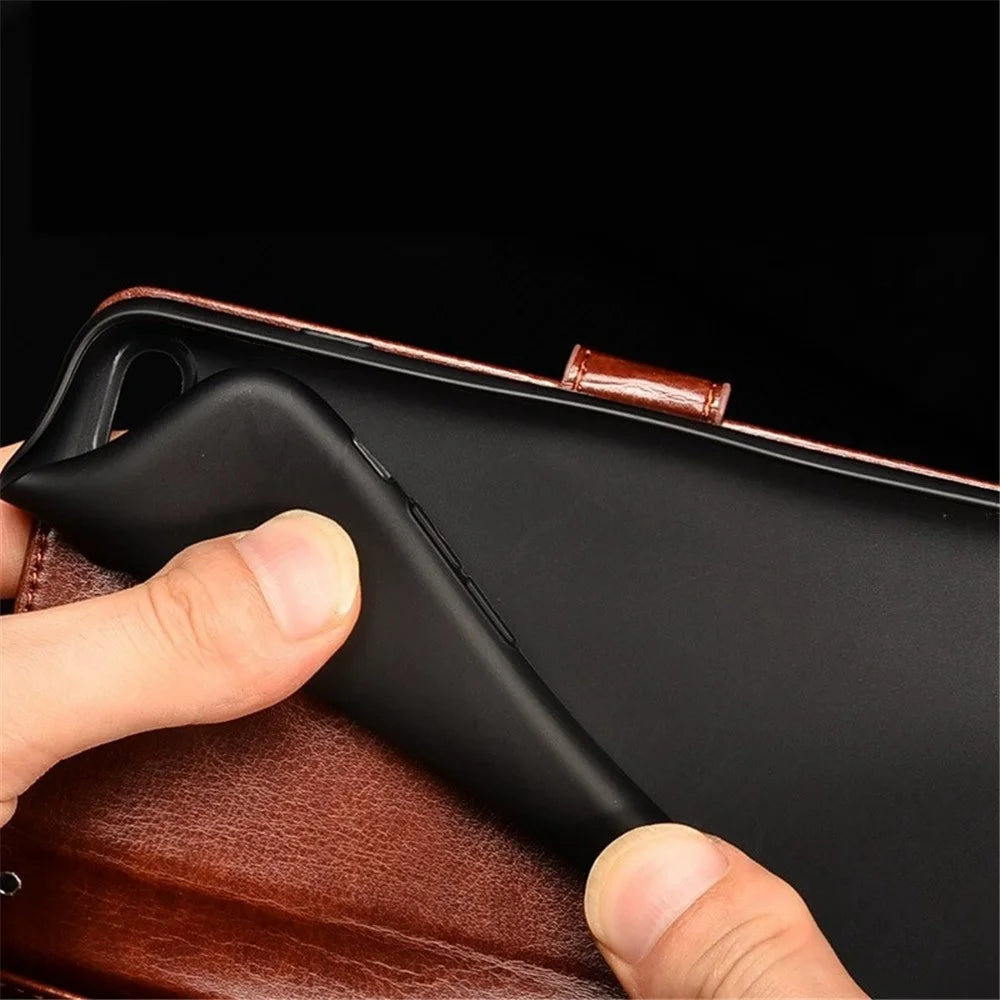 IDEWEI For Samsung Galaxy S23+ Wallet Phone Cover Crazy Horse Texture Shockproof PU Leather Foldable Stand Wallet Folio Flip Phone Case - Brown - 4