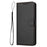 For iPhone Air Case Stand Wallet Leather Phone Cover with Strap - Black - 7