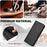 For iPhone 18 Pro Max / 17 Pro Max Case Stand Wallet Leather Phone Cover with Strap - Black - 4