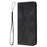 For iPhone Air Case Triangle Imprinted Anti-Scratch Phone Wallet Cover - Black - 7