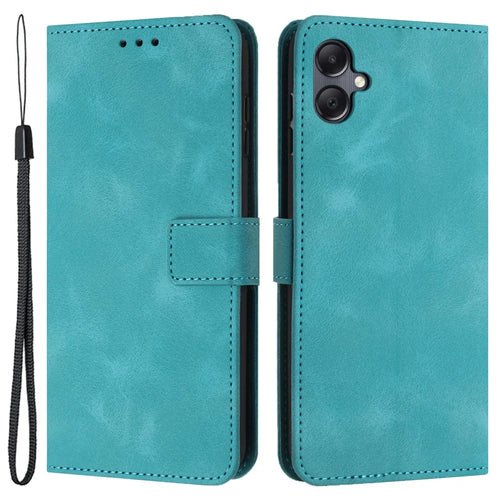 For Samsung Galaxy A08 5G / A07 4G Case Solid Color Leather Wallet Protective Phone Cover - Green - 1