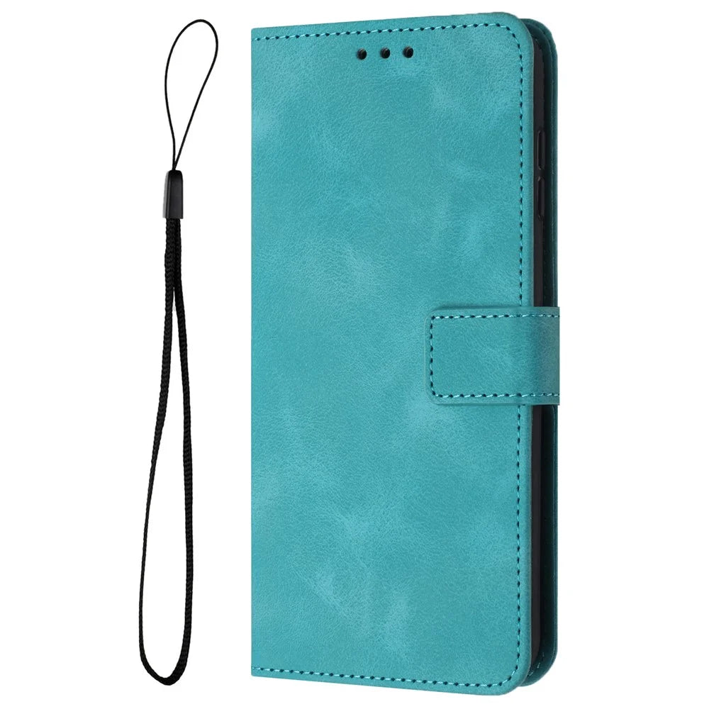 For iPhone 17 Case Solid Color Leather Wallet Protective Phone Cover - Green - 7