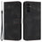 For Samsung Galaxy S25 FE Case Solid Color Leather Wallet Protective Phone Cover - Black - 1