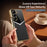 For Samsung Galaxy Z Fold6 5G Case Genuine Cow Leather + PC Contrast Design Phone Cover with Screen Protector - Black - 6