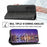 For Samsung Galaxy A23 5G (Global Version) / 4G Calf Texture PU Leather Case Magnetic Auto Closing Wallet Imprinted Rhombus Pattern Phone Stand Cover with Strap - Black - 4