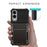 For Samsung Galaxy S25 Edge Case PC + TPU Dual Layer Back Phone Cover with Card Holder - Black - 3