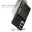 For Samsung Galaxy S25 Edge Case PC + TPU Dual Layer Back Phone Cover with Card Holder - Black - 6